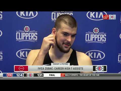 Clippers Ivica Zubac Postgame Interview Talks win vs Detroit Pistons