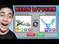 NEON WYVERN TRADE YAPTIM !! Legendary Frost Dragon Verdi !! ( Roblox Adopt Me )