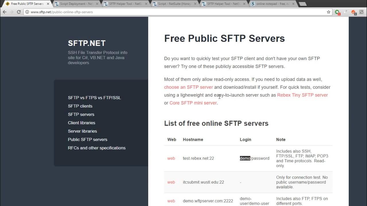 Suitescript 2.0 SFTP Tool - YouTube