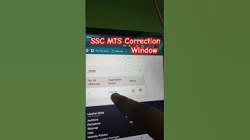 SSC MTS Correction Window #ssc #sscmts
