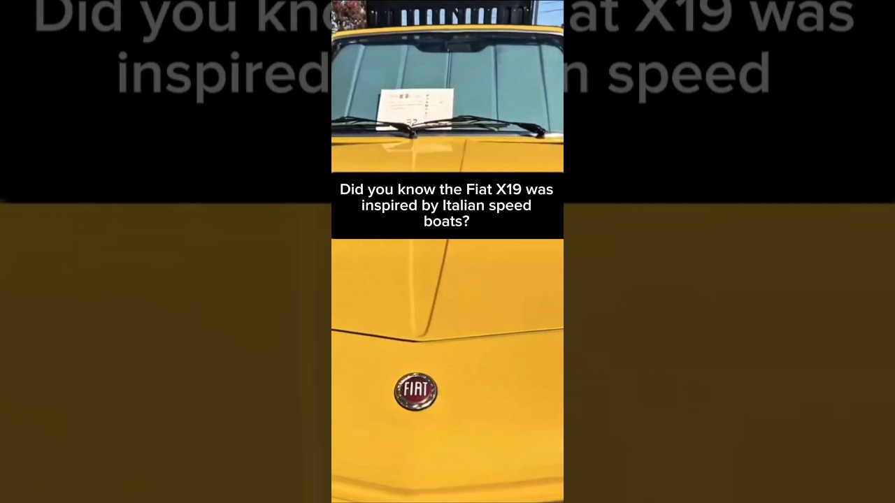 Did you know that the fiat X19 was inspired by Italian speed boat design?