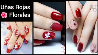 DISEÑOS DE UÑAS 💅 ROJAS 2021 DECORACIÓN CON FLORES 🌼🌺 screenshot 4