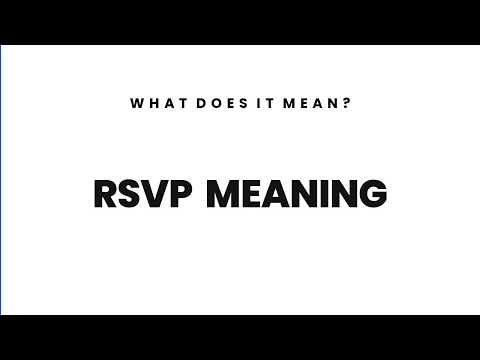 rsvp meaning — Meaning | What is rsvp meaning?