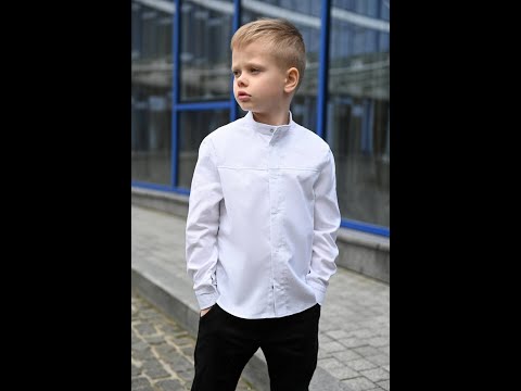 Легкий лляний костюм для хлопчика — сорочка та штани, розміри на рости 122 - 140, видео 1