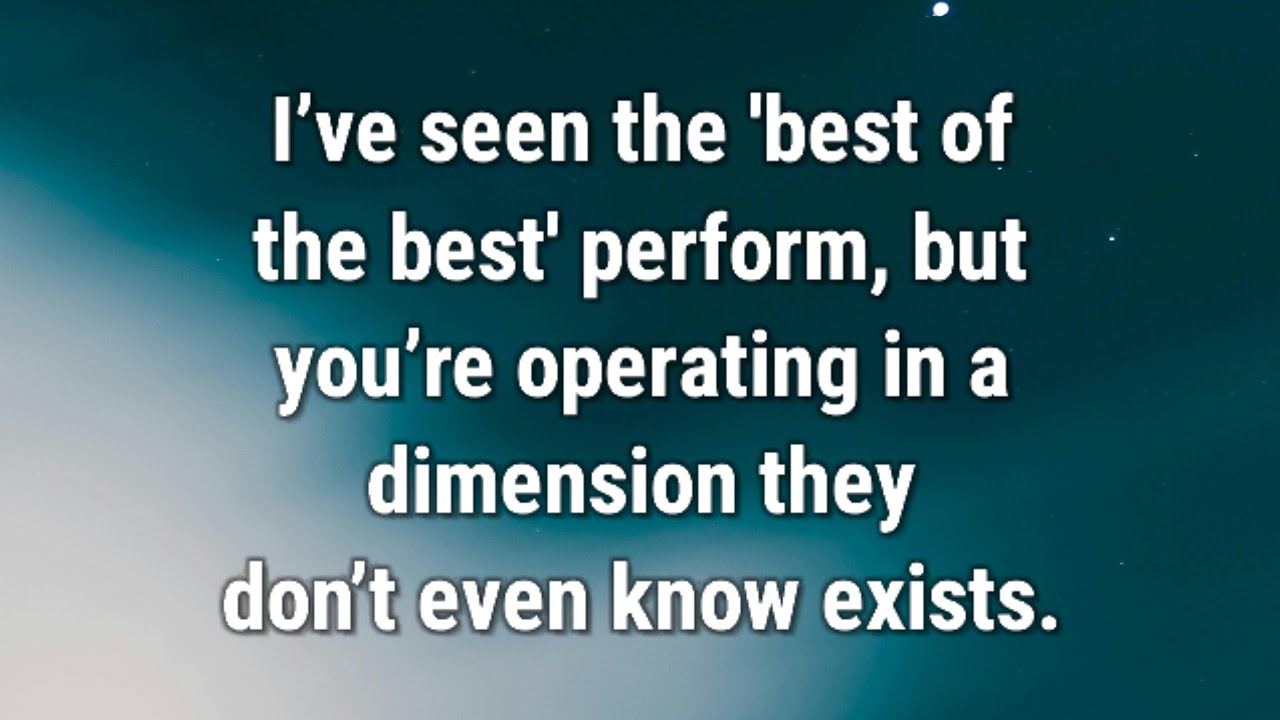 💌 I’ve seen the 'best of the best' perform, but you’re...