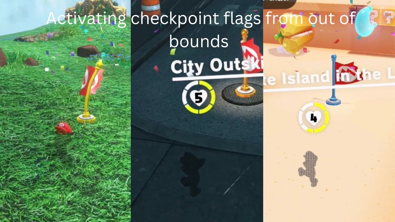 Activating every checkpoint flag I managed from out of bounds in Mario ...