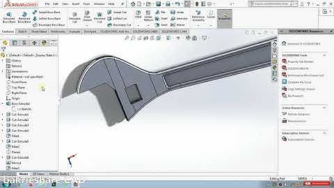 SOLIDWORKS TUTORIAL | ADJUSTABLE SPANNER WRENCH PART 2