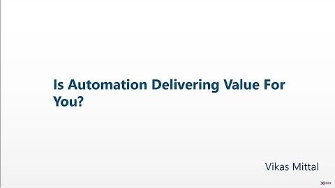 Webinar : Test Automation Strategies in Agile World
