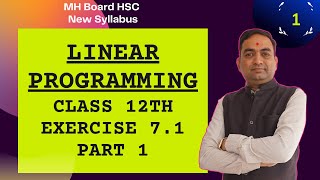 Linear Programming Exercise 7.1 Class 12th Part 1