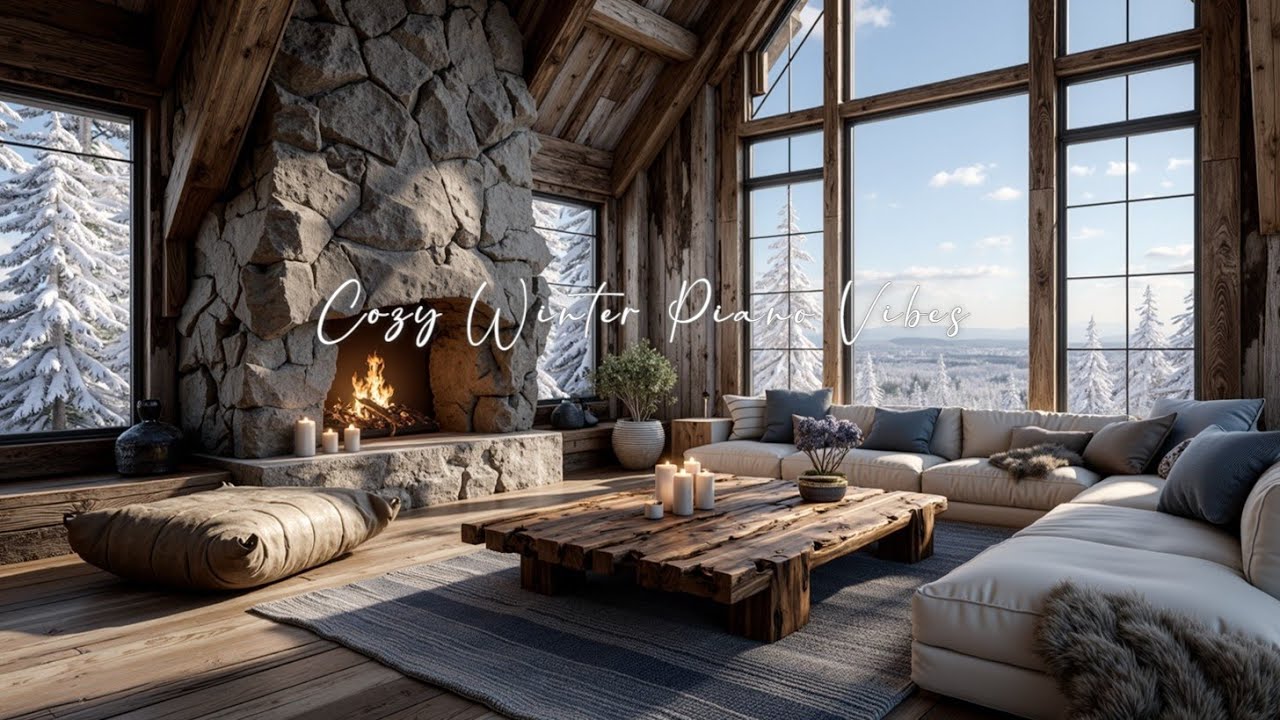 Нежная расслабляющая фортепианная музыка ~ Зимний звуковой пейзаж ~ Спокойный праздничный чиллаут