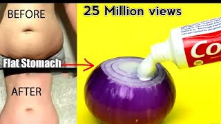 Rub Onion and Toothpaste for Faster weight loss in just 7 Day, No Exercise, No Strict diet with this
