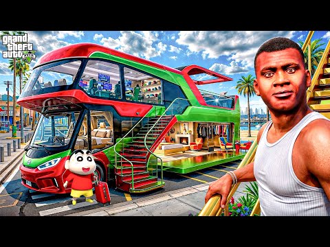 Franklin & Shinchan Buy The World's Most Luxurious Bus In GTA 5