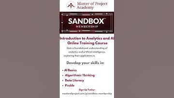 Introduction to Analytics and AI Online Training Course | Master of Project Academy