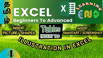 insert picture | shape smartart in excel | illustration in excel