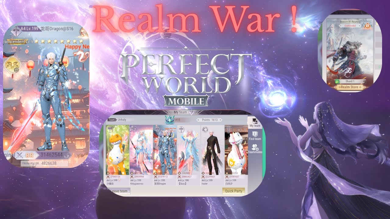 Perfect World Mobile - Realm War - Funny Match !- Wizard US 16