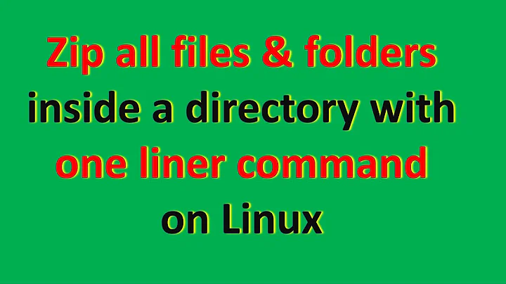 How to zip all directories inside a directory in one step in Linux