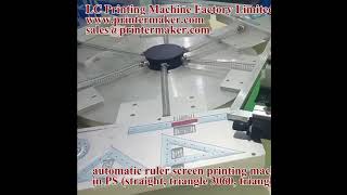 automatic ruler screen printing machine-4 pieces set of 30 cm in PS (straight, triangle 3060