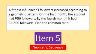 Geometric Sequence Item 5