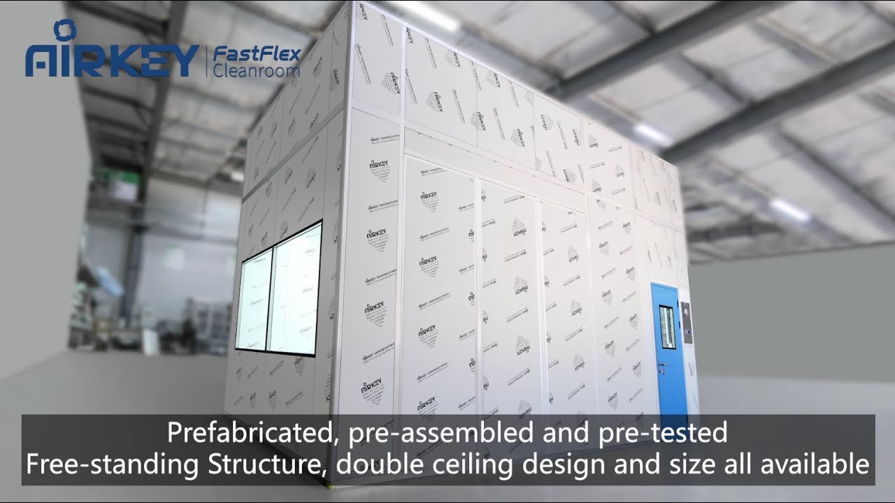 ISO 7 Modular Cleanroom with Full HVAC System, Prefabricated, Pre-Tested, GMP-Compliant Cleanroom