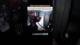 Pria Kuat Ini Buka Paksa Pintu Lift Macet Pakai Tangan Kosong  viral