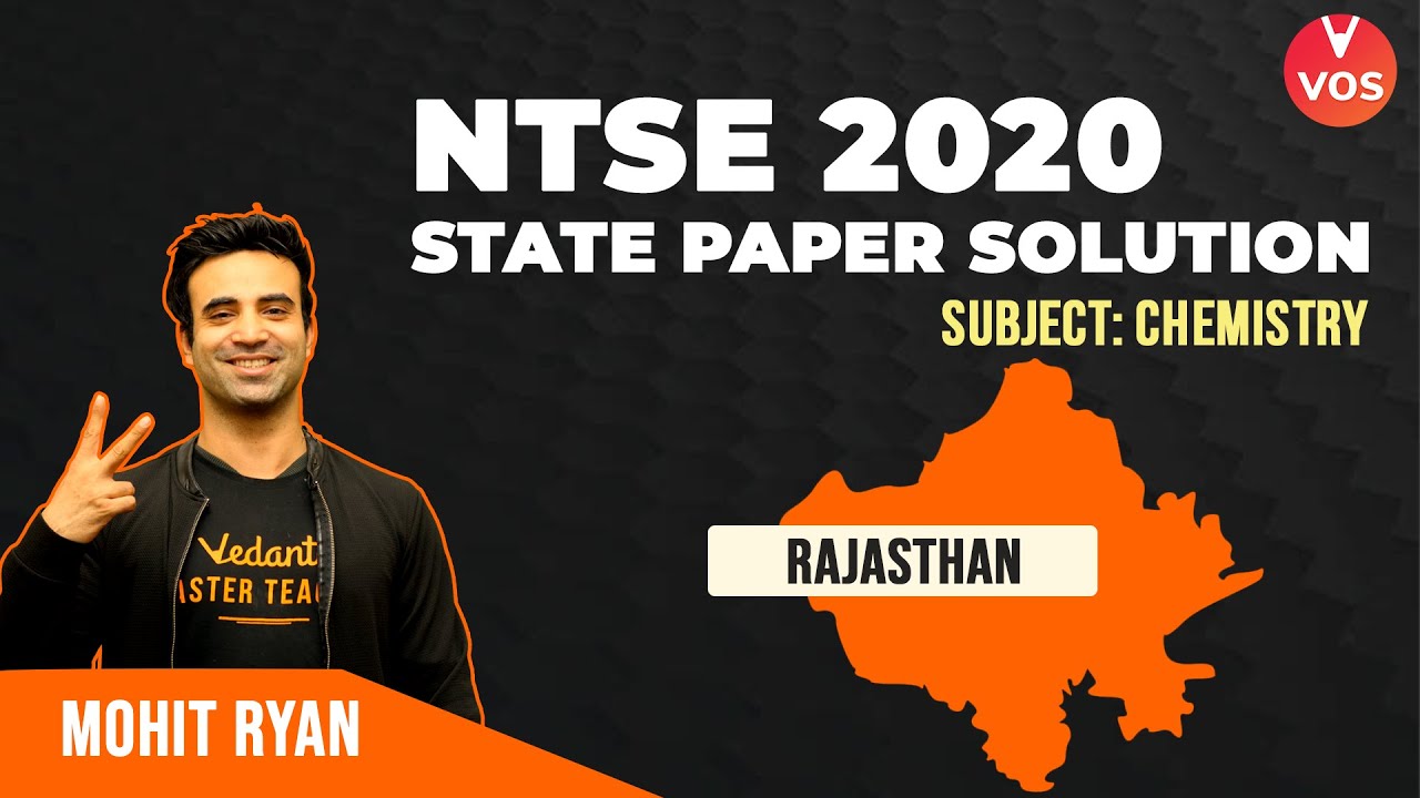 NTSE Paper Solution 2020 for CHEMISTRY | RAJASTHAN | NTSE 2021 EXAM Preparation | Mohit Sir|VOS