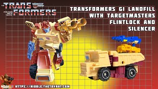 Transformers G1 Landfill with Targetmasters Flintlock & Silencer 4K video review #transformersg1