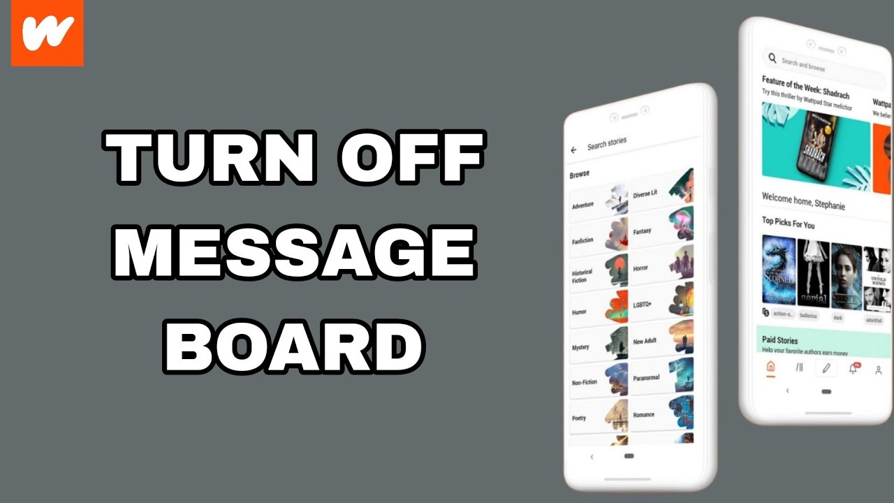 How To Turn Off Message Board On Wattpad App - YouTube