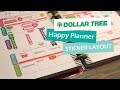 HAPPY PLANNER  - DOLLAR TREE STICKERS LAYOUT