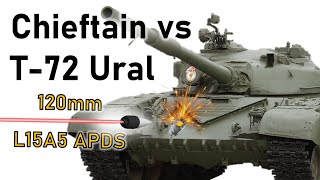 Chieftain Vs T-72 Ural 120Mm L15A5 Apds Armour Penetration Simulation