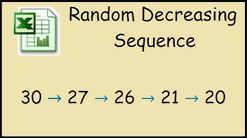 Random Decreasing Sequence in Excel