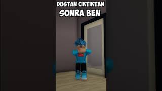  DUŞTA ŞARKI SÖYLERKEN VS DIŞARDA ŞARKI SÖYLERKEN BEN | Roblox Türkçe #shorts #roblox #tiktok