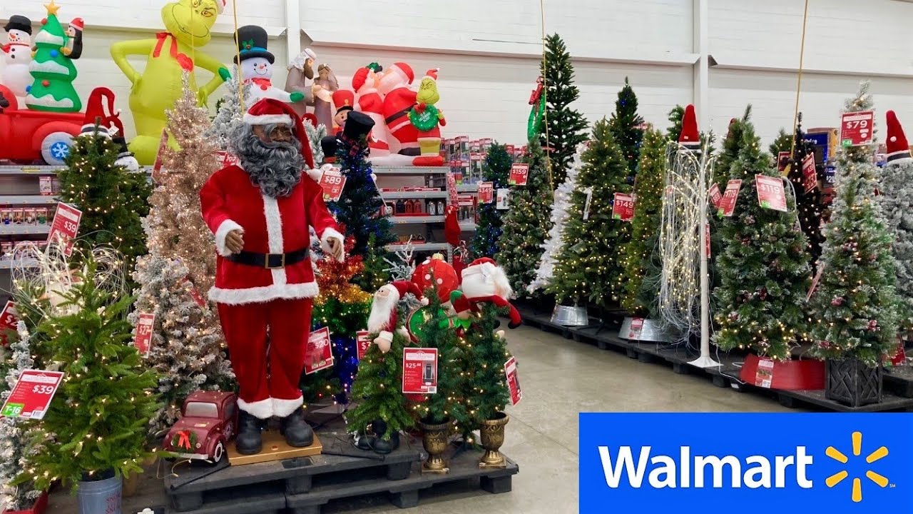 WALMART SHOP WITH ME CHRISTMAS DECORATIONS CHRISTMAS TREES ORNAMENTS ...