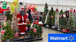 WALMART SHOP WITH ME CHRISTMAS DECORATIONS CHRISTMAS TREES ORNAMENTS SHOPPING STORE WALK THROUGH