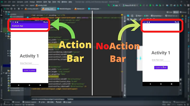 How to remove action bar from activity in android studio? | Learn Android App Development