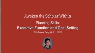 Planning Skills-Setting Goals-Executive Function