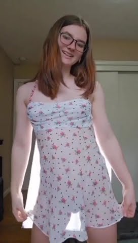 panties less red head nerdy girl🔥 #shorts