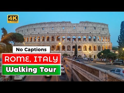 Rome, Italy Walking Tour - 15 Miles - 4K