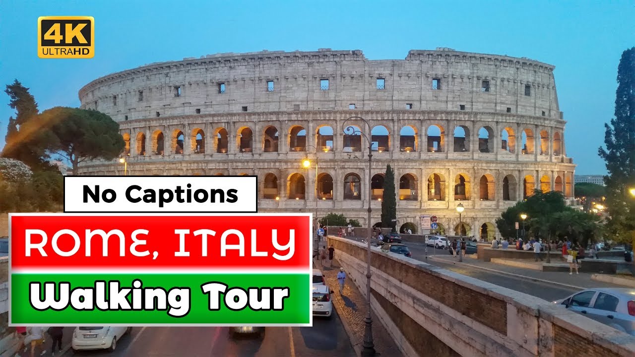 Rome, Italien | 15 Miles | Stadsvandring 4K