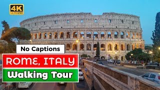 Rome, Italy Walking Tour - 15 Miles - 4K