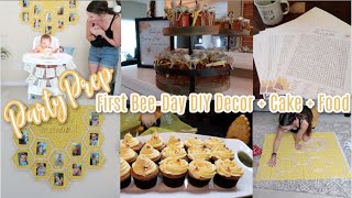 Our Honey Bee Is One! First Birthday Party Prep!  DIY Decor, Cake, Food, Games, + More!