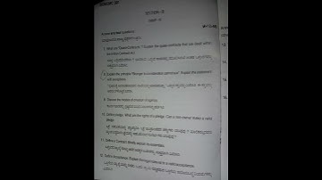 Bcom Business Law Question Paper|5th semester Question Paper|