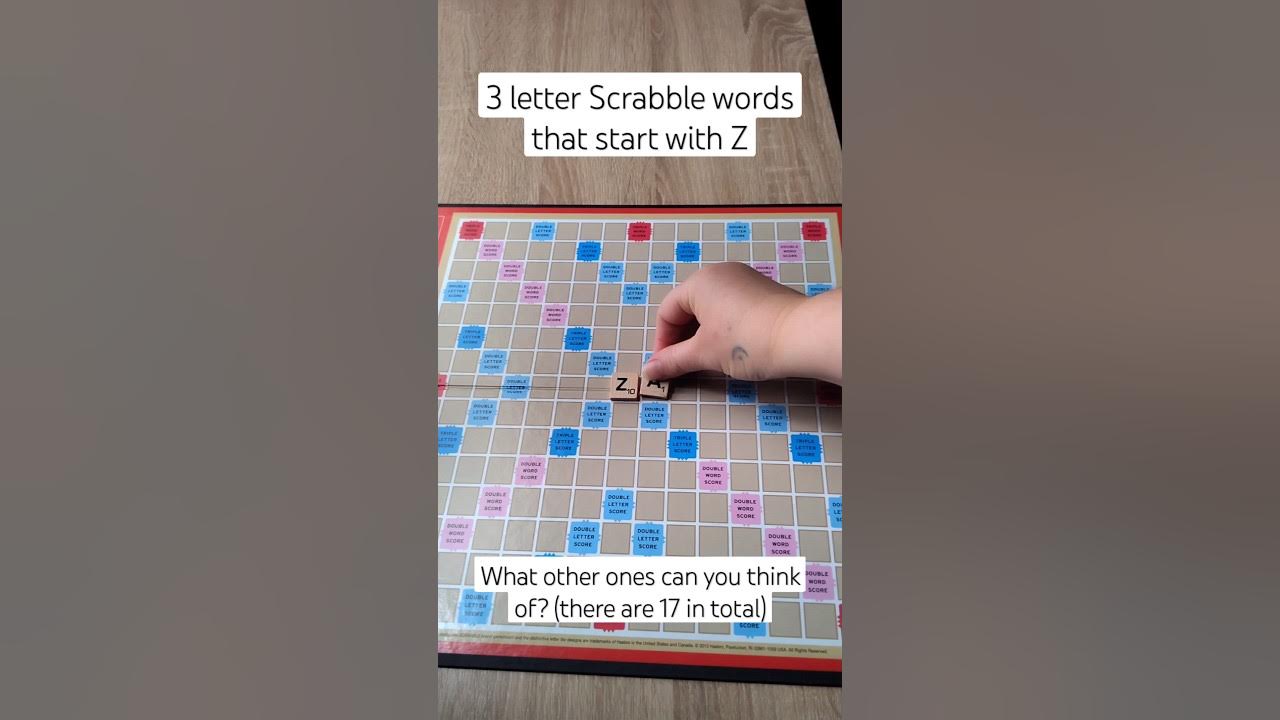3 letter Scrabble words that start with Z YouTube