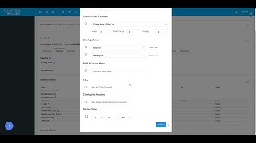 Adding Basic Catering to a Event in Function Tracker
