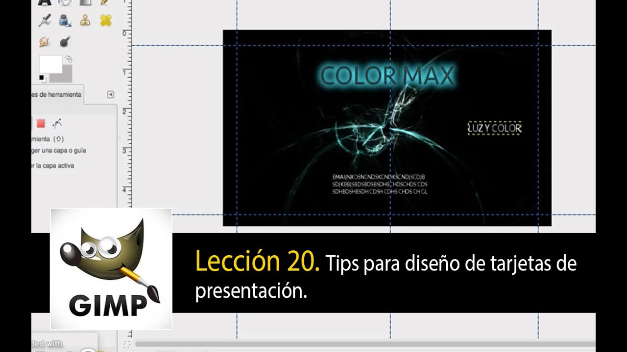 Tutorial de Gimp - lección 20. Diseño de tarjeta de 
