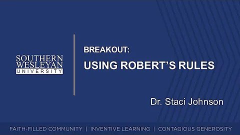 Using Robert's Rules of Order
