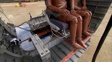 Helicopter fuselage vertical crash test