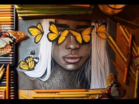 Blind visions - Colored pencil speed drawing  @AggelikhXiarxh