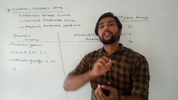 Sulphur allotropic forms (P-block elements )
