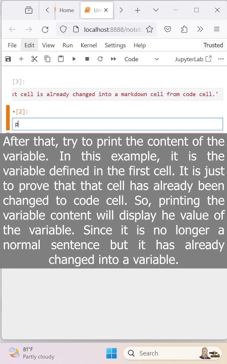 How to Change Markdown Cell into Code Cell in Python using Jupyter ...