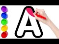 Alphabet, ABC song, ABCD, A to Z, Kids rhymes, collection for writing along dotted lines for toddler